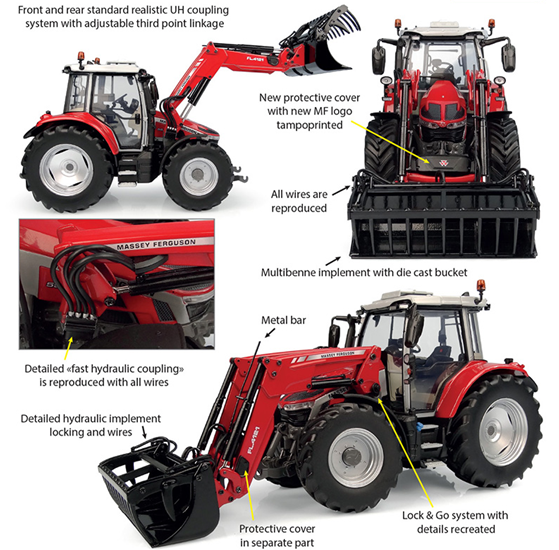 Massey Ferguson 5S.135 met FL.4121 Voorlader - 1:32